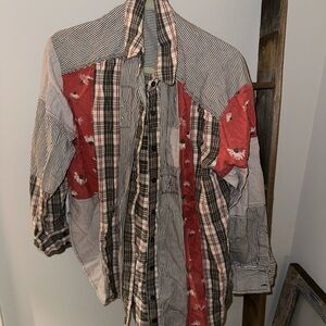 Free people Multicolor Patchwork Shirt